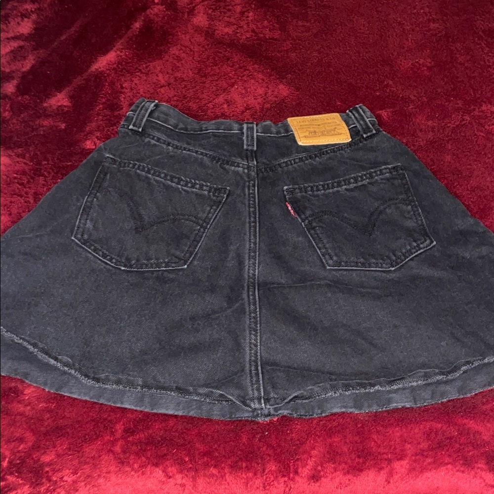 Levi's Charcoal Denim Mini Skirt